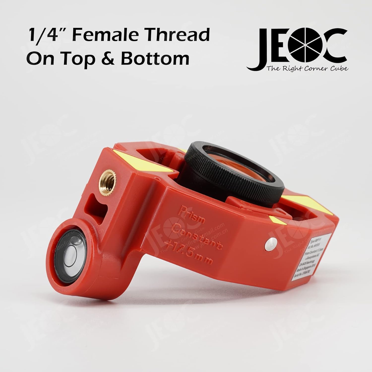 JEOC Mini Prism Reflector GMP111/GMP111-0 with 4 Rods, Surveying Peanut for Swiss Style Total Station, 0mm / +17.5mm Offset (+17.5mm Offset GMP111)