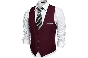 Men's Slim Fit Casual Formal Business Dress Waistcoat Vest, Enhancing Your Style...