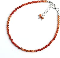 Vista 24 de Pulsera ajustable de plata esterlina 925 con cuentas completas para mujer, cuentas de piedras preciosas naturales, pulsera delicada, regalo
