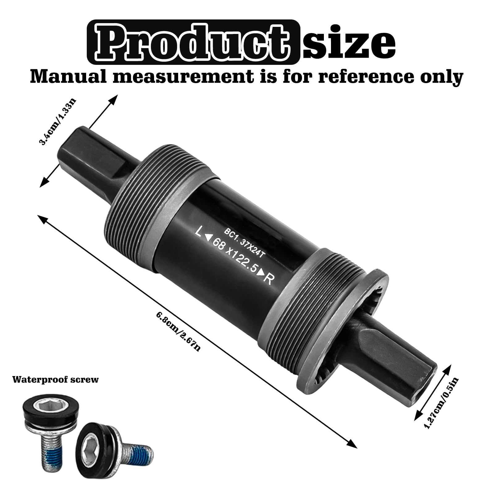 HOMURY BSA Trapas 68 X 122,5 Mm – Vierkante As, Afgedicht, Voor Mountainbike & Andere Fietsen