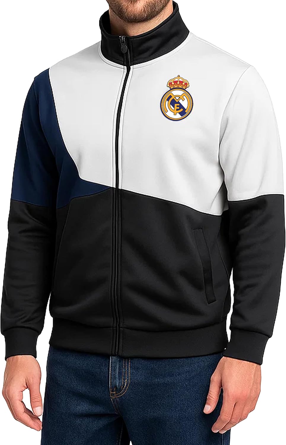 Icon Sports Officially Licensed Real Madrid CF Track Jacket - Unisex Adult