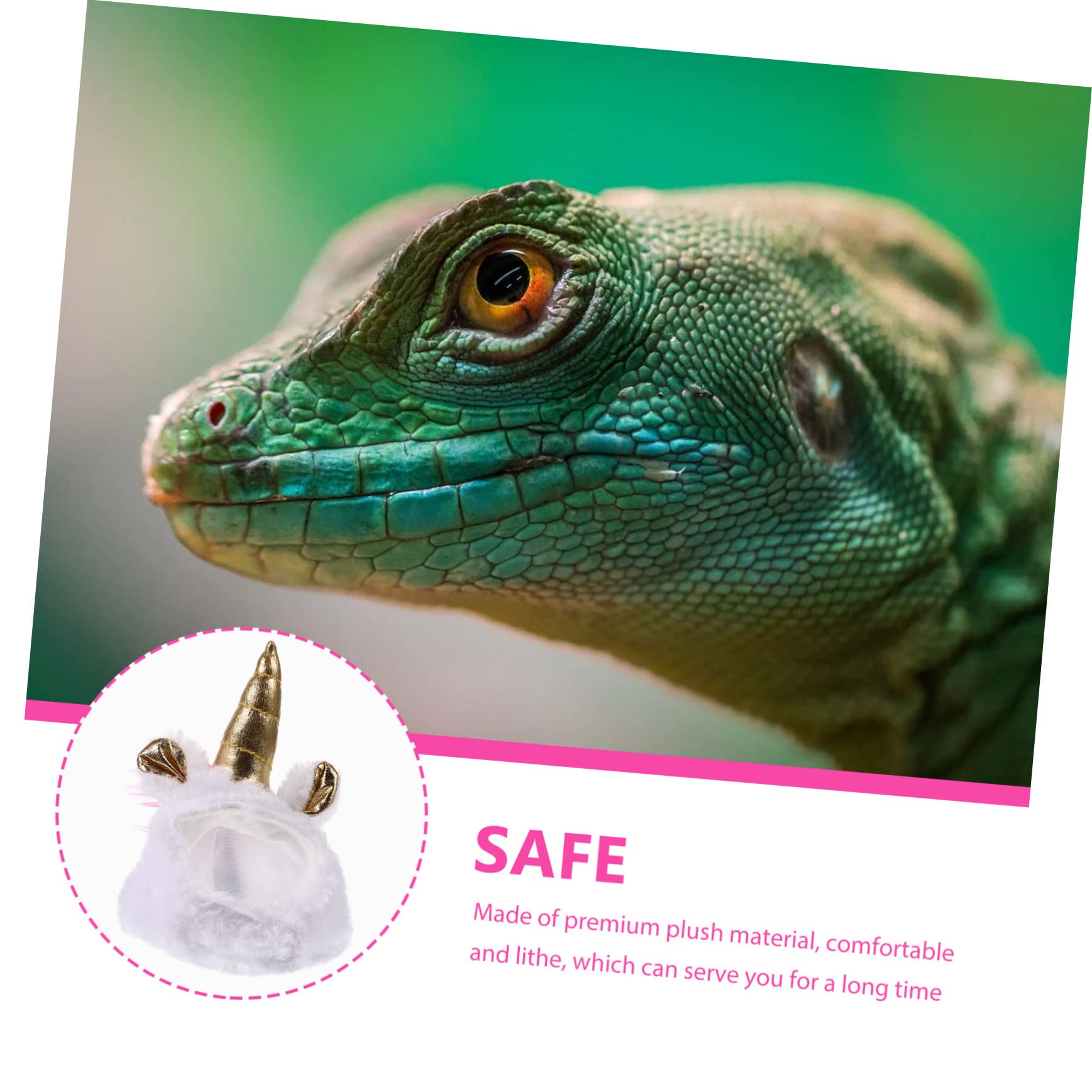 Mipcase 4pezzi Cappello Plush Per Animali Domestici Accessorio Per Rettile Forma Di Unicorno Per Festività e Foto Di Compleanno