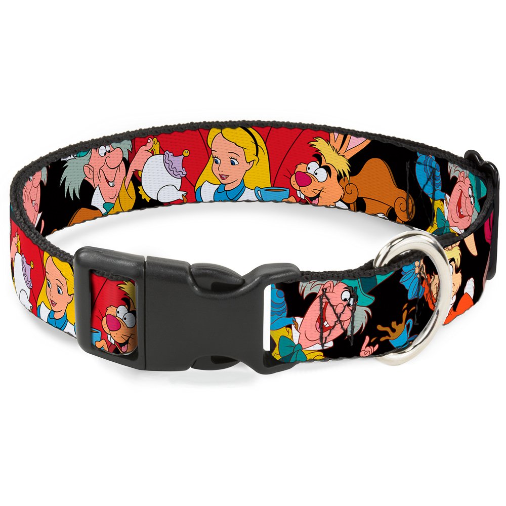 Collar de plástico con clip Mad Hatter's Tea Party Buckle Down para perros