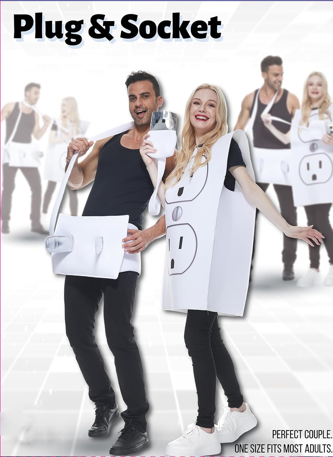 ReneeCho Plug and Socket Halloween Costume Adult Funny Couple Outfit - Image 2