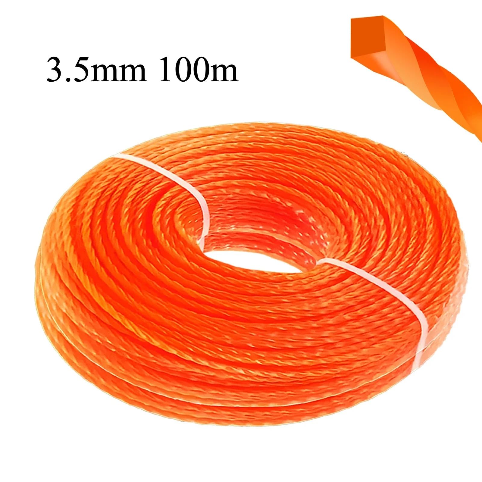 2.4mm x 130m spiralna nylonowa żyłka do koszenia żyłka głowica trymera ciąg do podkaszarka do trawy rolka lina do trawy linia akcesoria do kosiarek(Brown)