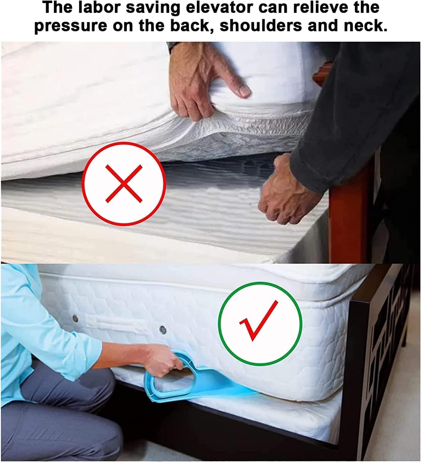 MURTISIDDH 1Pc Mattress Lifter Tool, Bedsheet Tucker,Bedsheet Mattress Lifter Stand,Bed Lifter, Lift and Hold Wedge Elevator Tool,Tuck Sheets Bed Making 3