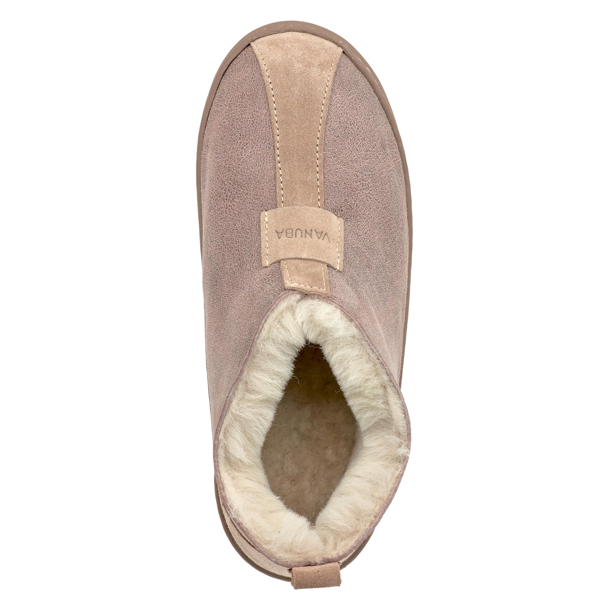 Vanuba Kalahari Handmade Damen Hausschuhe, Naturleder, 100% Schafwolle, Warme und Bequeme Hausschuhe, Leder + Harz Beige/Weiß, 39 EU