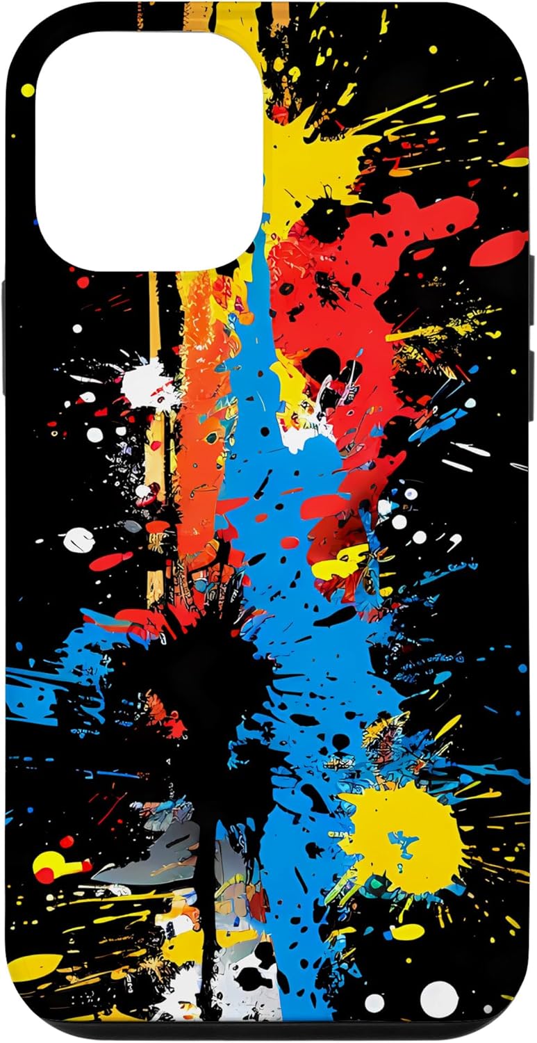 iPhone 12 mini Splatter Paint Symbols: Abstract Graffiti Art Decor Case