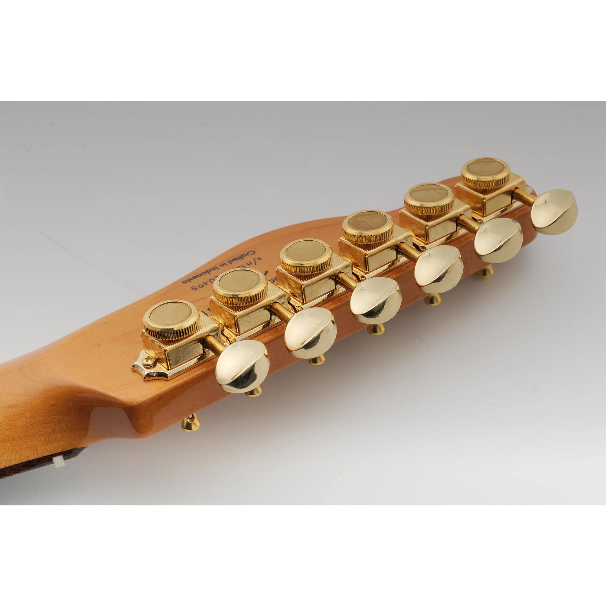 Musiclily Pro Vintage 6 en Línea Guitarra Clavijas Afinación Bloqueo Locking Tuners Clavijeros Bloqueantes para Guitarra Eléctrica Squier Classic Vibe Strat Tele, Dorado