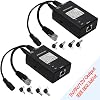 ANVISION 2-Pack Active Gigabit PoE Splitter Adapter with Multi-Size Tips, IEEE 802.3af Compliant, up to 100 Meters 328 Feet, DC 5V9V12V Power Output for IP Camera AP Voip Phone and More
