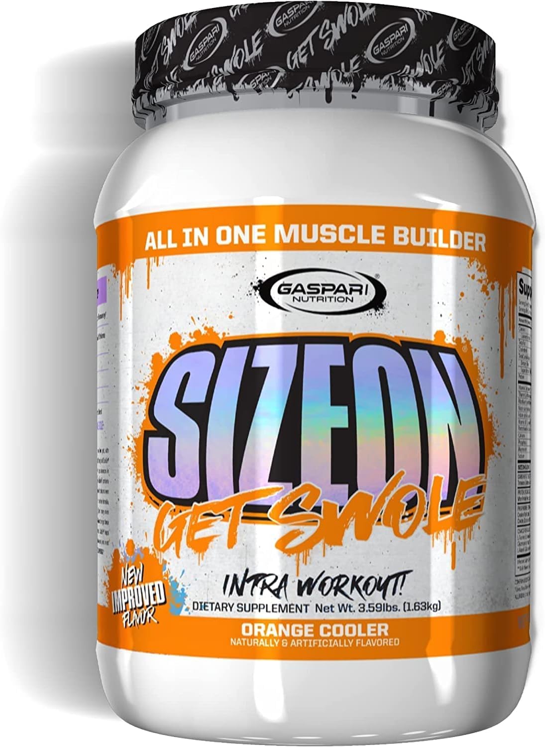 Gaspari Nutrition SizeOn, Sampler Tub, The Ultimate Hybrid Intra-Workout Amino Acid & Creatine Formula, Increased Muscle Volume & Muscle Recovery (Orange Cooler, 24 Servings)