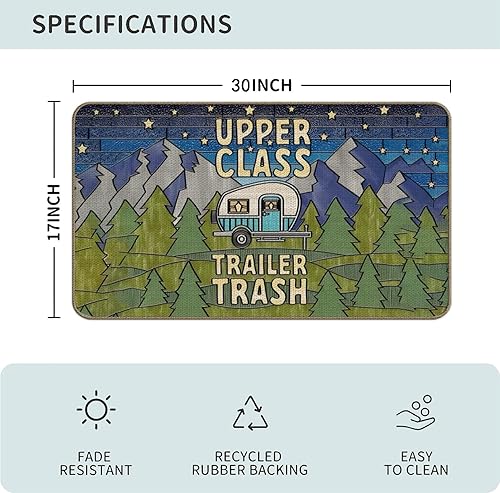 Miniatura 86 de Tapete divertido para puerta de campamento de 17 x 30 pulgadas, regalos de campamento para mujeres, alfombras de cámper para interior, alfombra