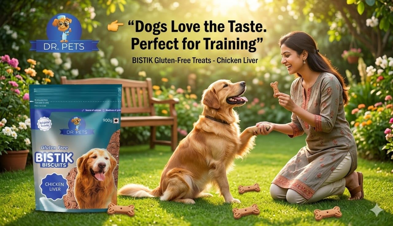 Dr. Pets 900g Bistik Dog Biscuits Chicken Liver Flavour | Gluten Free Crunchy Treats for Puppies & Adult Dogs | Daily Training & Reward Snacks 4