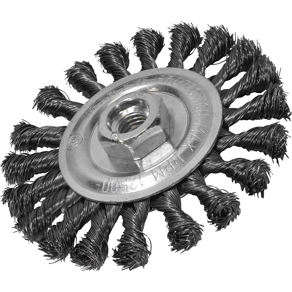 Faithfull FAIWBCT115 Circular Twist Knot Wire Brush 115 x 12 x M14 x 2-0.35mm Wire
