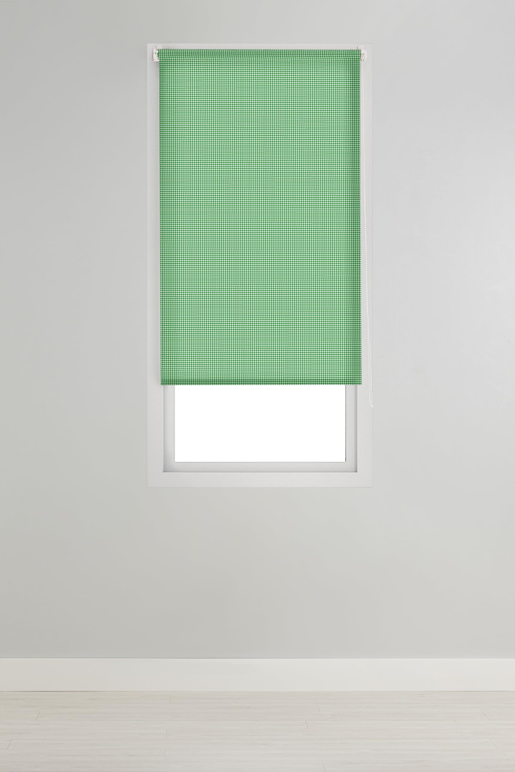 Estoralis | Cuisine | Store Enrouleur | sans Outil Tissu translucide imprimé | Vichy-1 Vert | 80 x 150 cm. (Largeur/Hauteur) Taille du Tissu 77 x 150 cm. | Stores pour fenêtres et Portes
