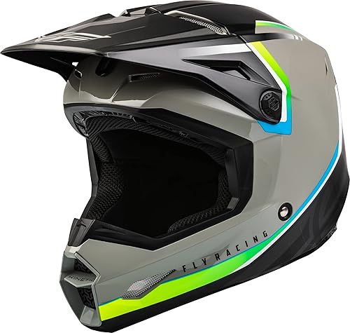 Fly Racing Kinetic Vision Casco para adultos, modelo 2023 (color grisnegro, talla XL)