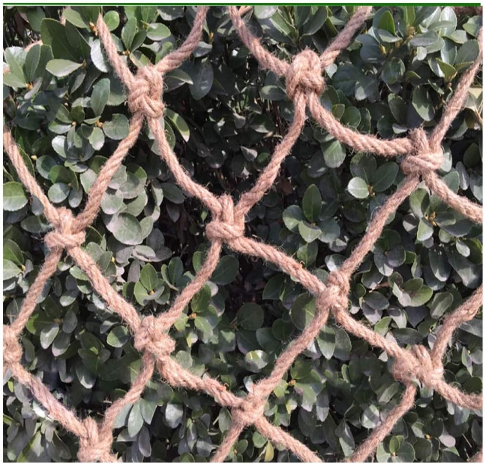 Hemp Rope Net Birds Rope Net Protective Net Protection Heavy Duty Cargo Net Cat Net Hanging Clothes Net Multi-Size Hemp Cargo Net Decorative Net Fence Net Dia 6mm