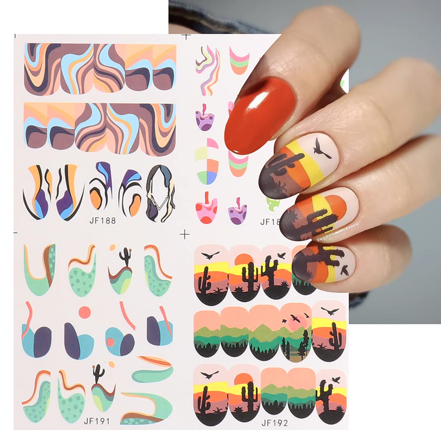 Planches De Stickers Pour Ongles – Water Decals Nail Art – Manucure Créative