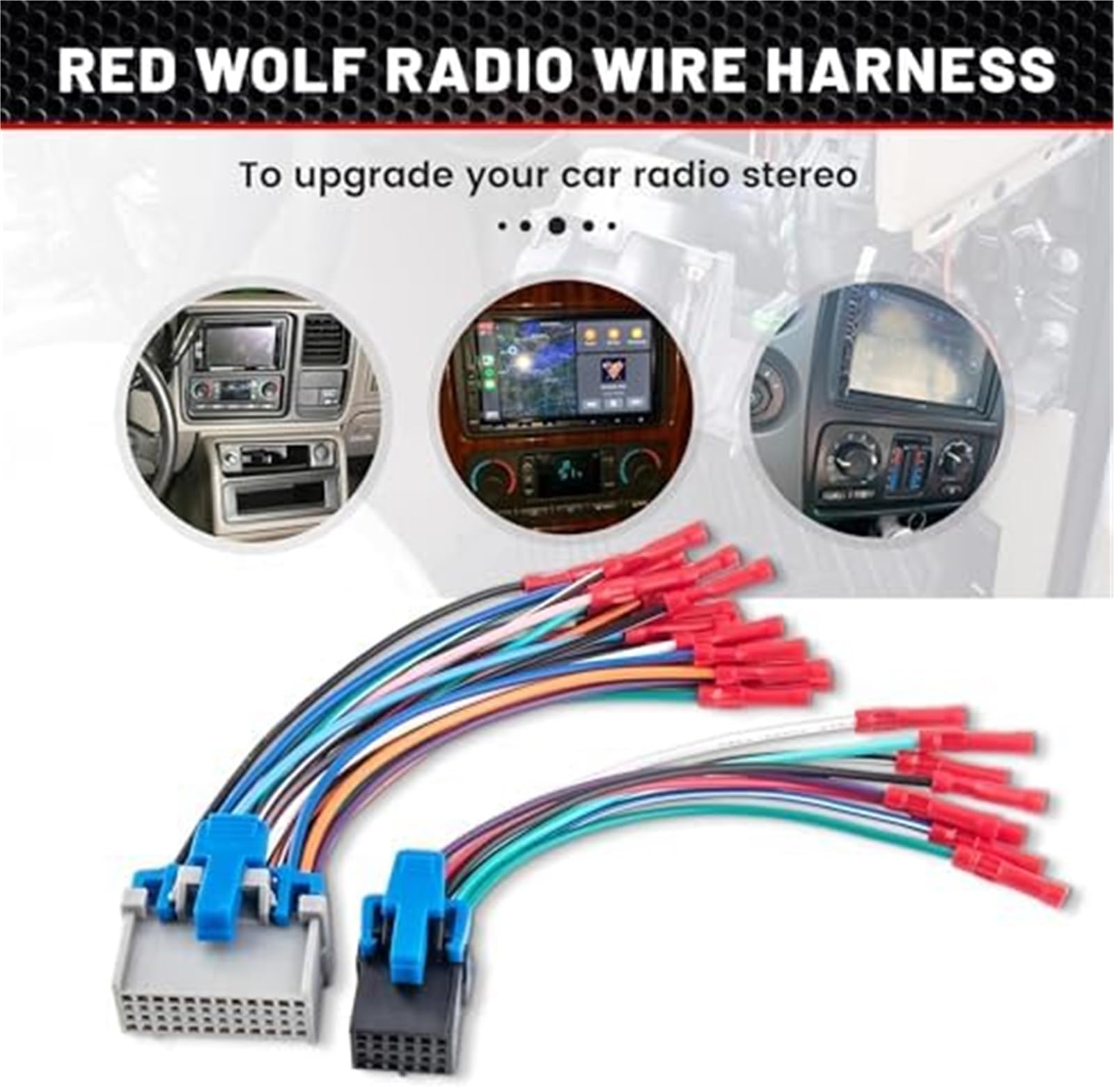 Kabel adaptera samochodowego radia, Pexorin Wiązka przewodów radia samochodowego OE do tyłu, do modeli GM z lat 2002-2007, GMC Sierra, Chevy, Silverado, Buick, Cadillac, Pontiac Zamień przewód radia f