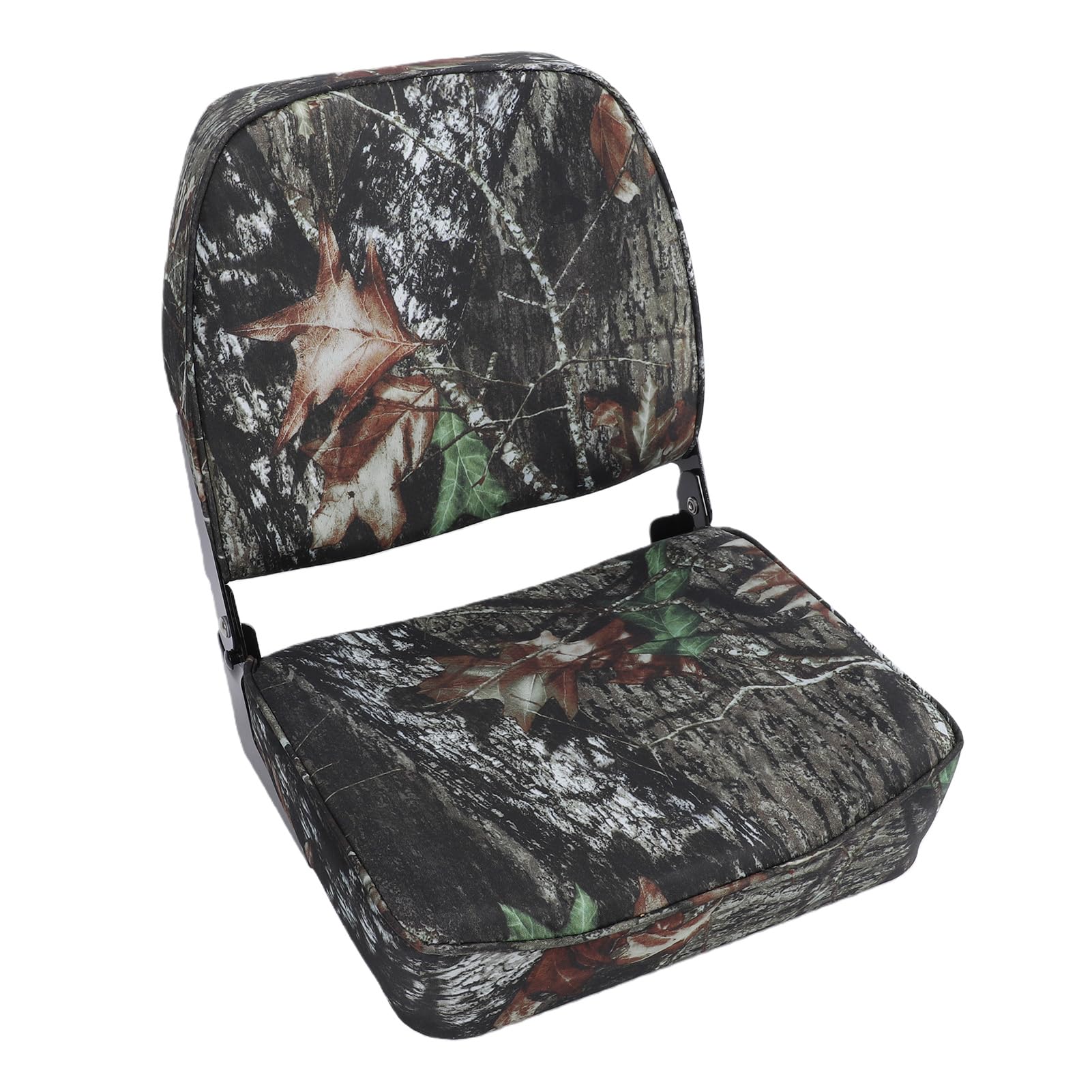 Luqeeg Asiento Plegable para Barco, Aleación de Aluminio, Respaldo bajo, Acolchado Grueso, Soporte Cómodo, Ahorro de Espacio, Bisagras Plegables para Pontón, Barco, Kayak, de Pesca, Cubierta, Salón,
