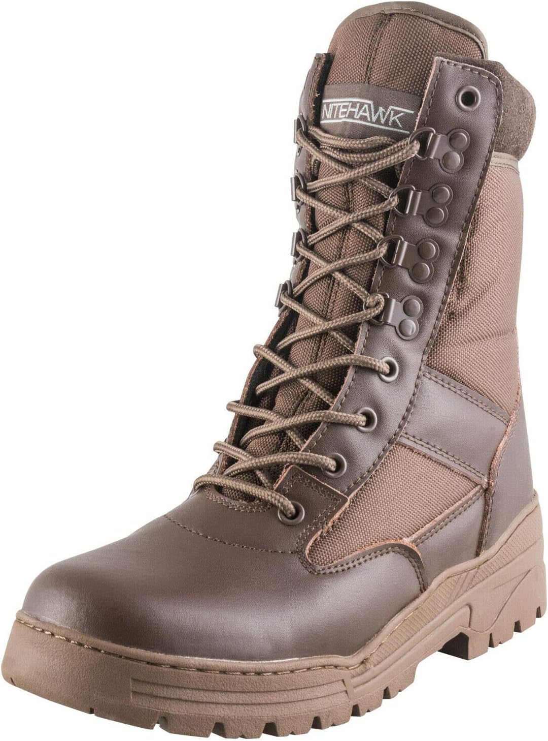 Army/Military Patrol Brown Leather Combat Boots Outdoor Cadet Security