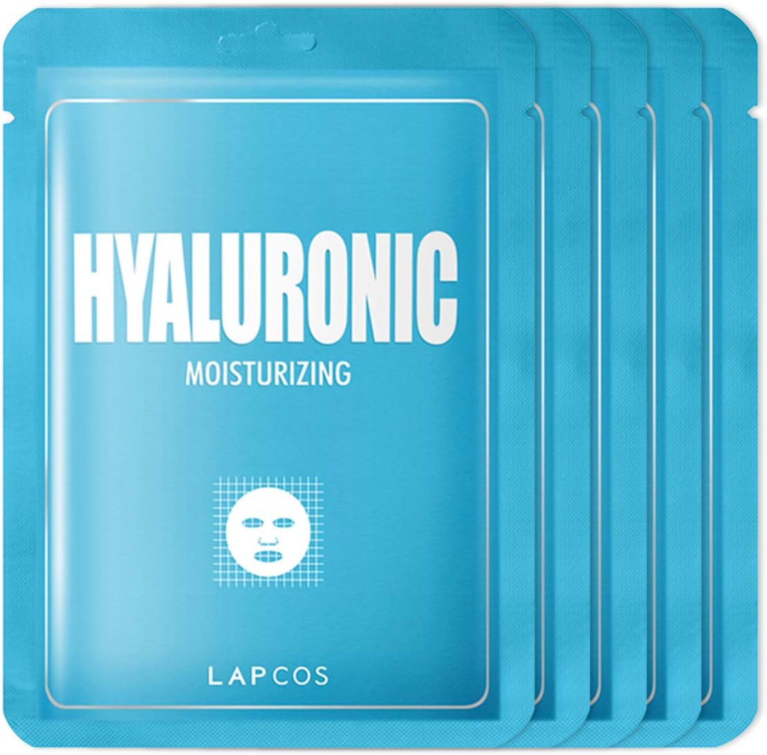 LAPCOS Hyaluronic Acid Sheet Mask, Daily Face Mask to Protect and