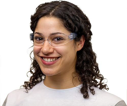 Miniatura 3 de BISON LIFE - Lentes de seguridad con patillas de color de lente transparente, talla única, para adultos, jóvenes, patillas de color de lente de