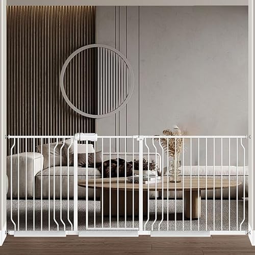 Miniatura 11 de Fairy Baby Puertas extra anchas para bebés de 71.7 a 76.3 pulgadas, puertas de seguridad infantil con cierre automático para escaleras, barandillas,