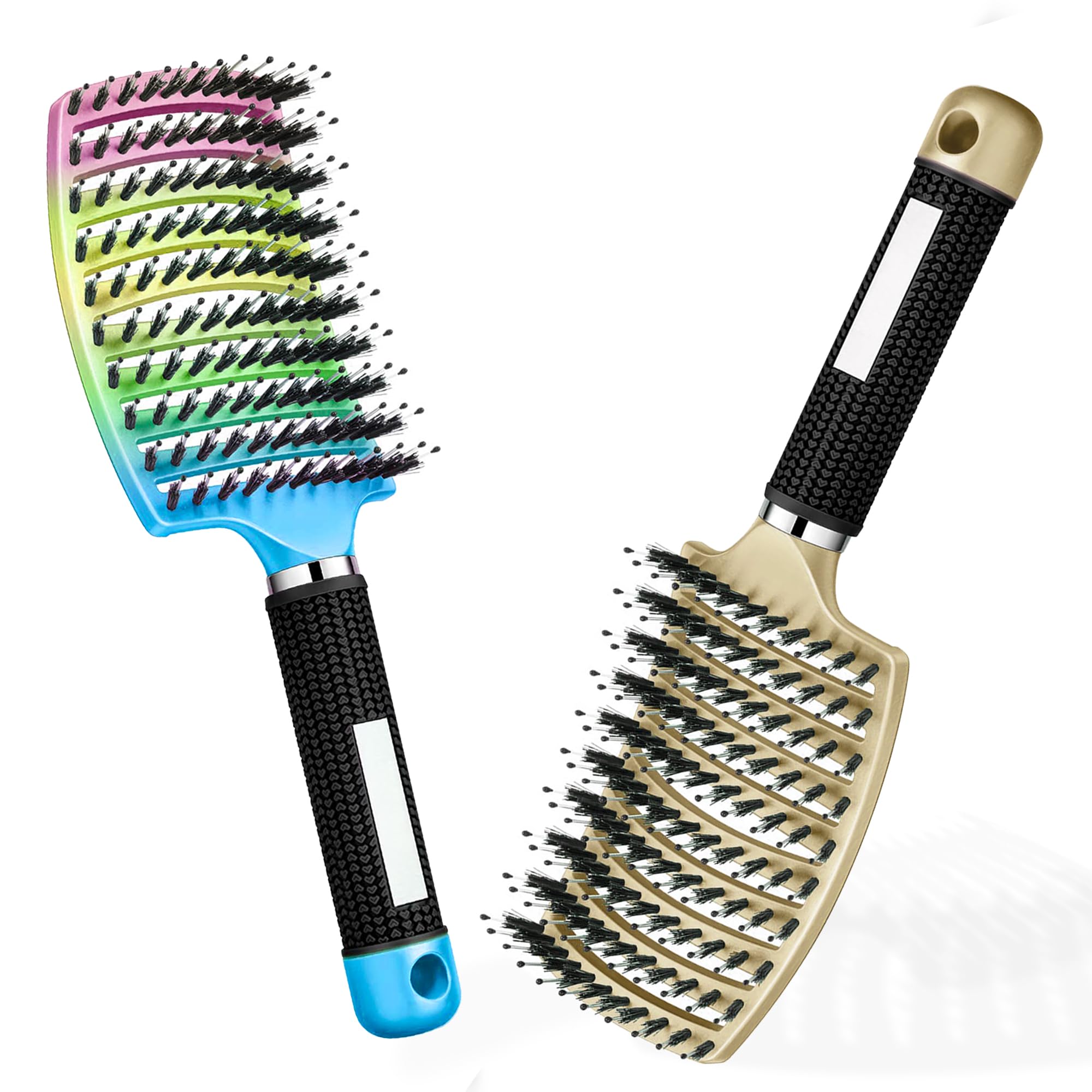 Brosse Magique Démêlante Poils De Sanglier Et Nylon - Pour Cheveux épais/bouclés