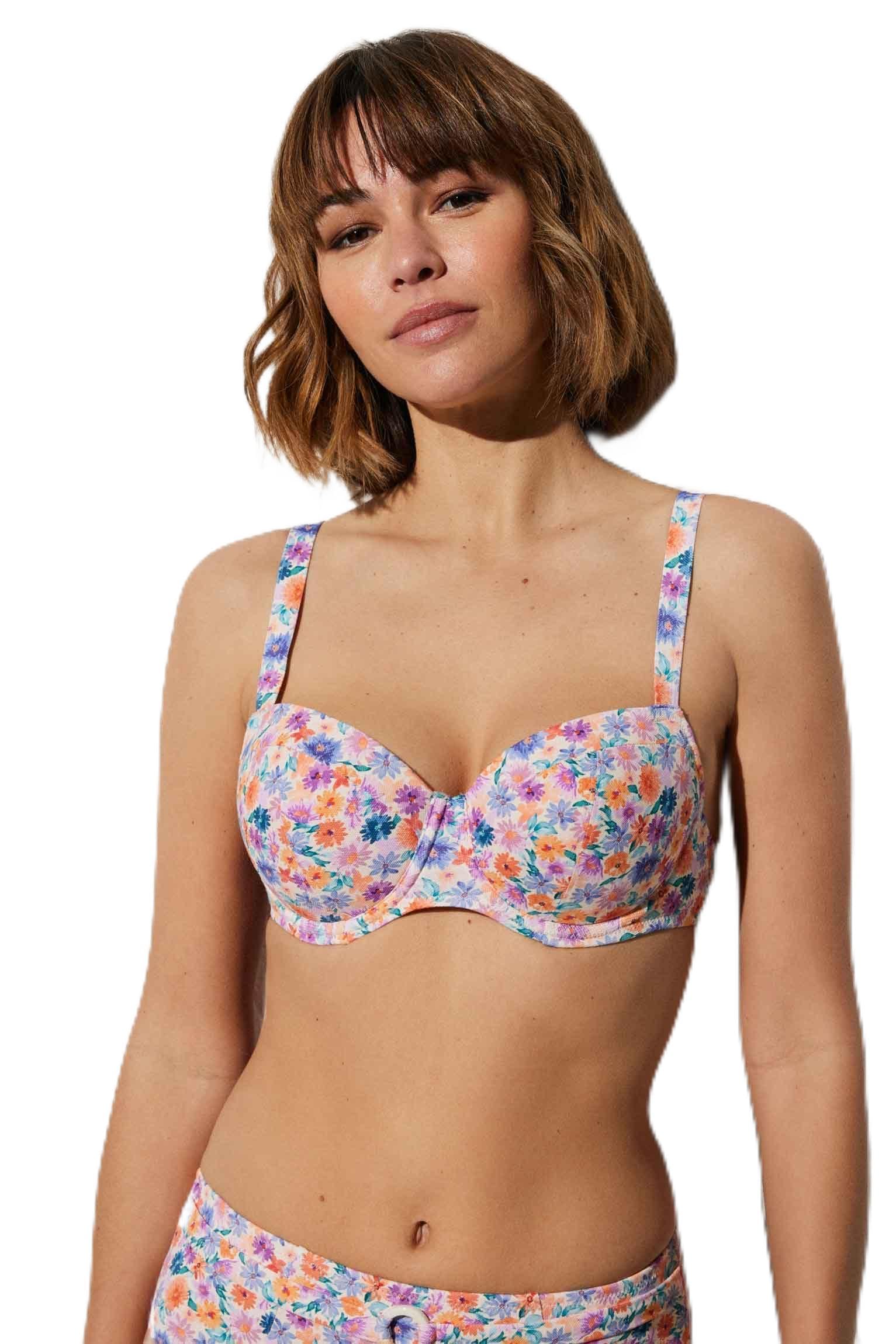 YSABEL MORA Top Bikini con aro diseño Floral