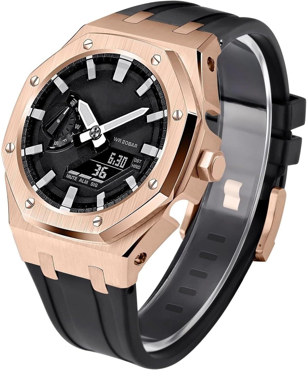 Kit de conversion GA2100 EZZON : boîtier acier et bracelet fluorescent - 8
