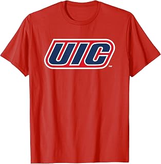 Illinois Chicago Flames UIC Icon Red Officially Licensed T-Shirt