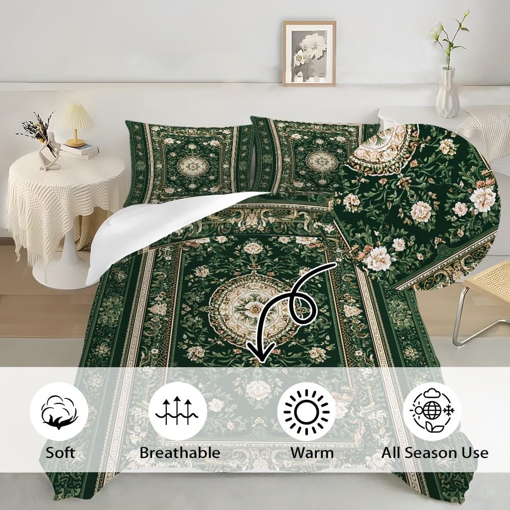 Zielony zestaw pościeli z nadrukiem 3D, 155 x 220 cm, dla dzieci i