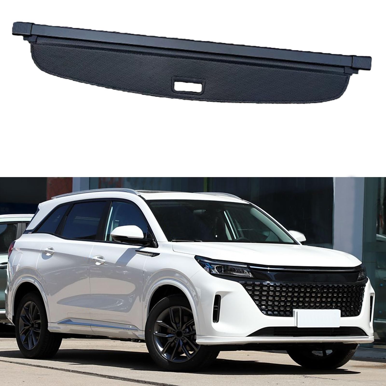 SXLGDW Car Retractable Rear Trunk Parcel Shelf,Compatible with Landian E5 Double Curtain 7 Seats 2023+,Car parts