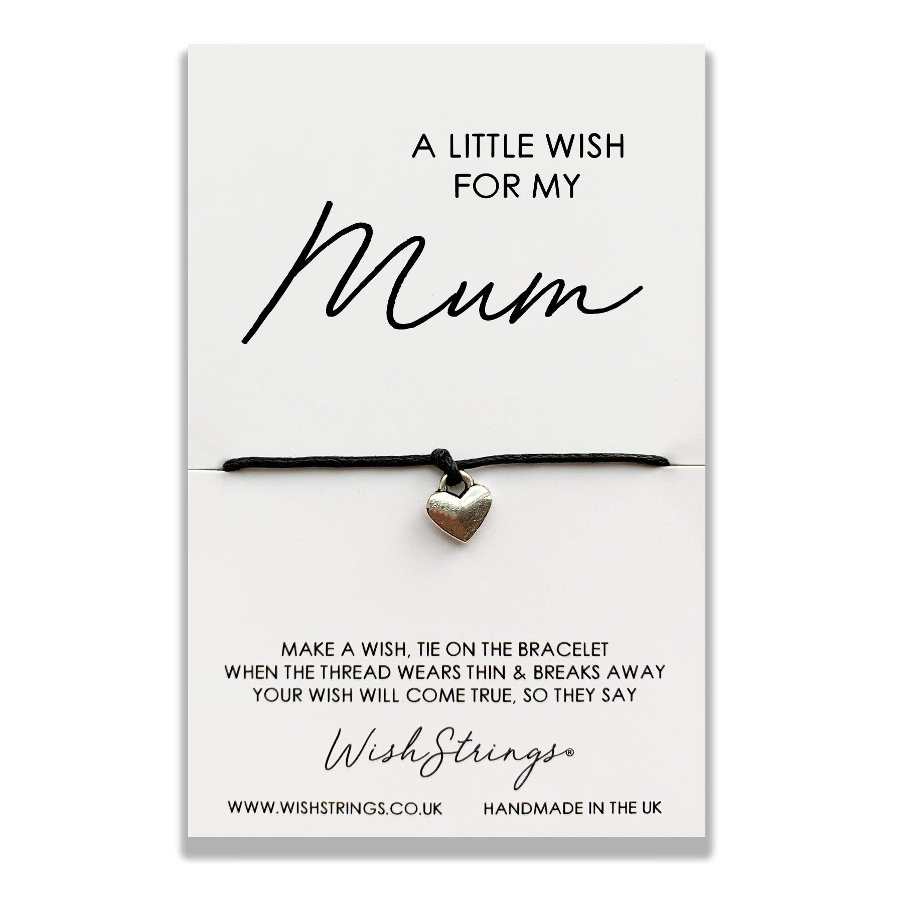 Mum Wish String Bracelet with Lucky Charm Sentimental Gift WS111