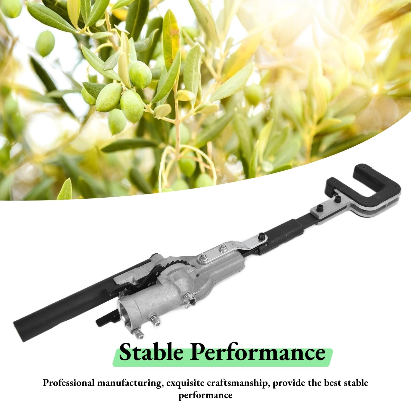 Cabezal recogedor de frutas de aleación de aluminio de 26 mm, cabezal de cosechadora de aceitunas, cabezal de recogida de residuos de 9 dientes, herramienta de agarre de jardín, cabezal de