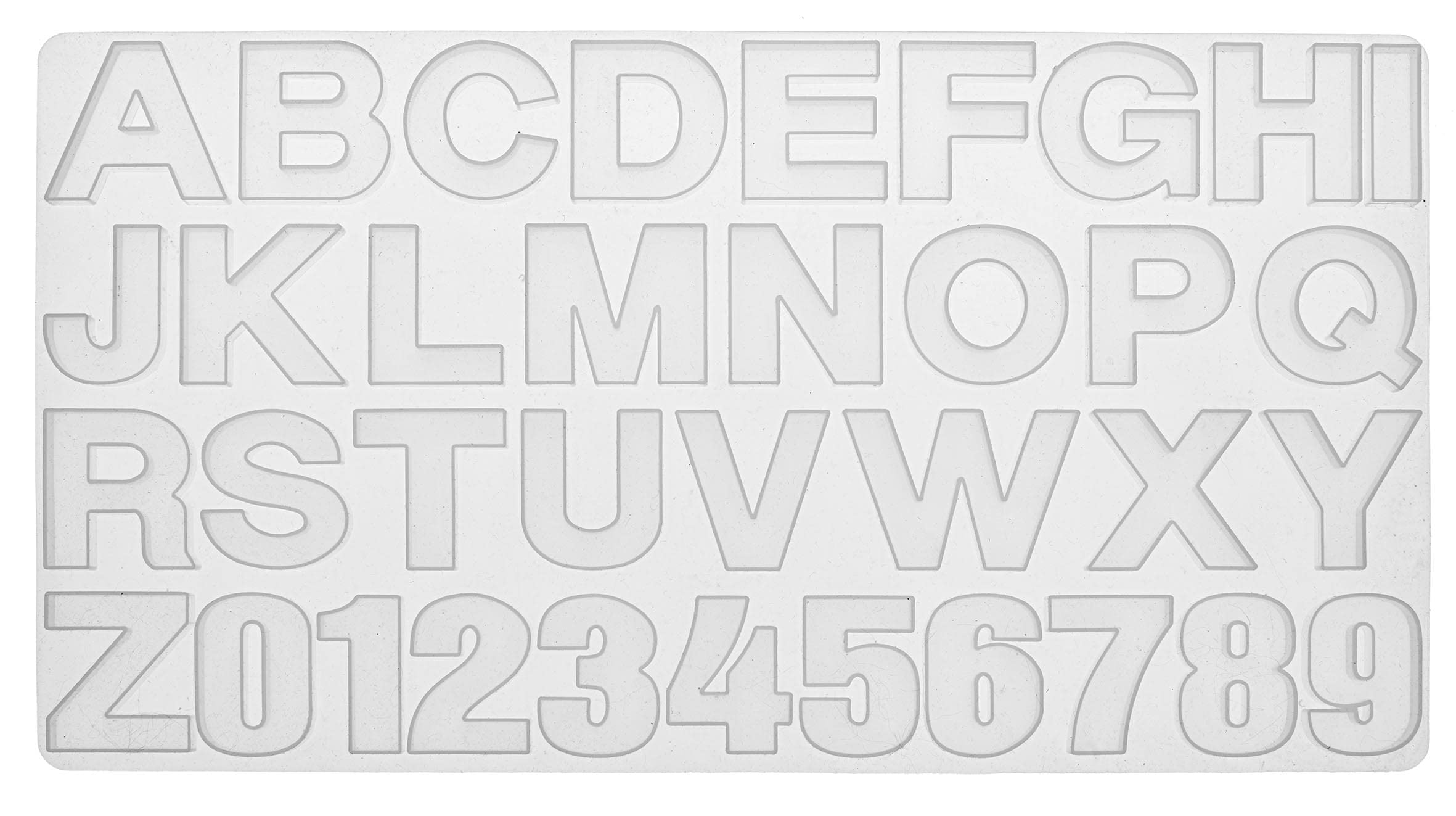 Moule silicone 36x19cm avec lettres pour créer vos bijoux personnalisés