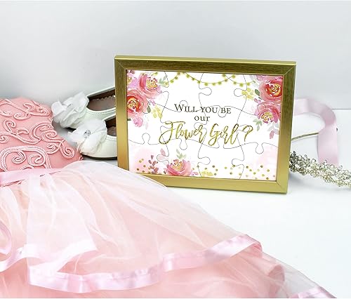 Miniatura 4 de Lillian Rose Gift You Be Our Flower Girl Puzzle, talla única, rosa (GW650 FG)