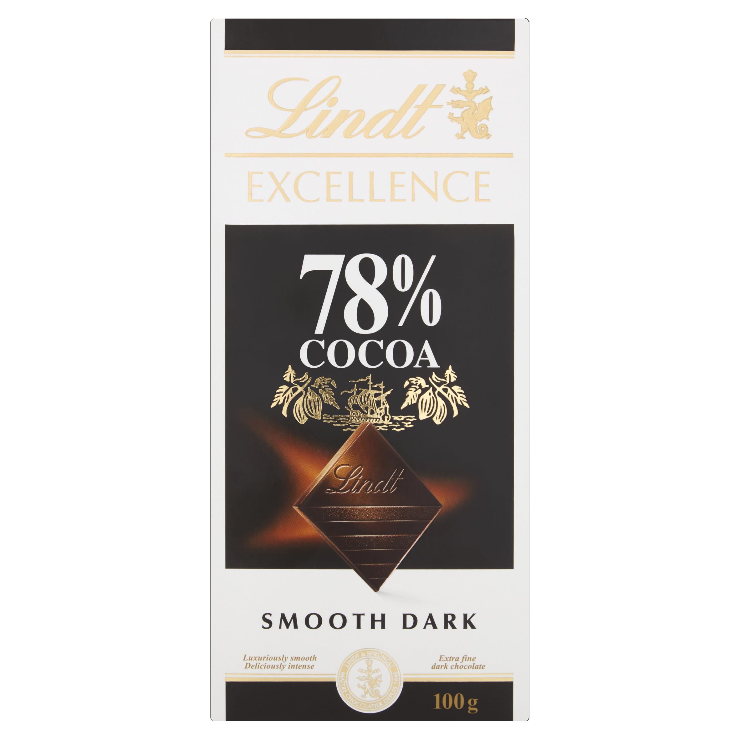 LindtEXCELLENCE Dark 78% Cocoa Chocolate Bar - 100 g