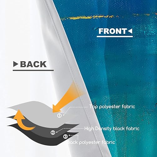 Miniatura 3 de Shrahala Cenefas de cocina modernas de pintura al óleo, cortinas abstractas de media ventana, tratamiento de ventana de poliéster multicapa para