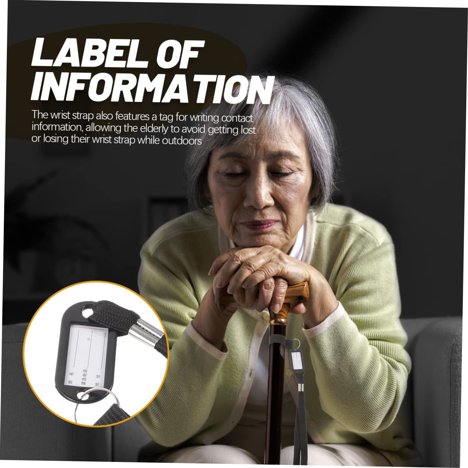 OHPHCALL 4pcs Cane Lanyard Wrist Strap Ergonomic Anti-Lost Design for Walking Canes Lightweight Comfortable Easy to Clean Visible Color for All Users