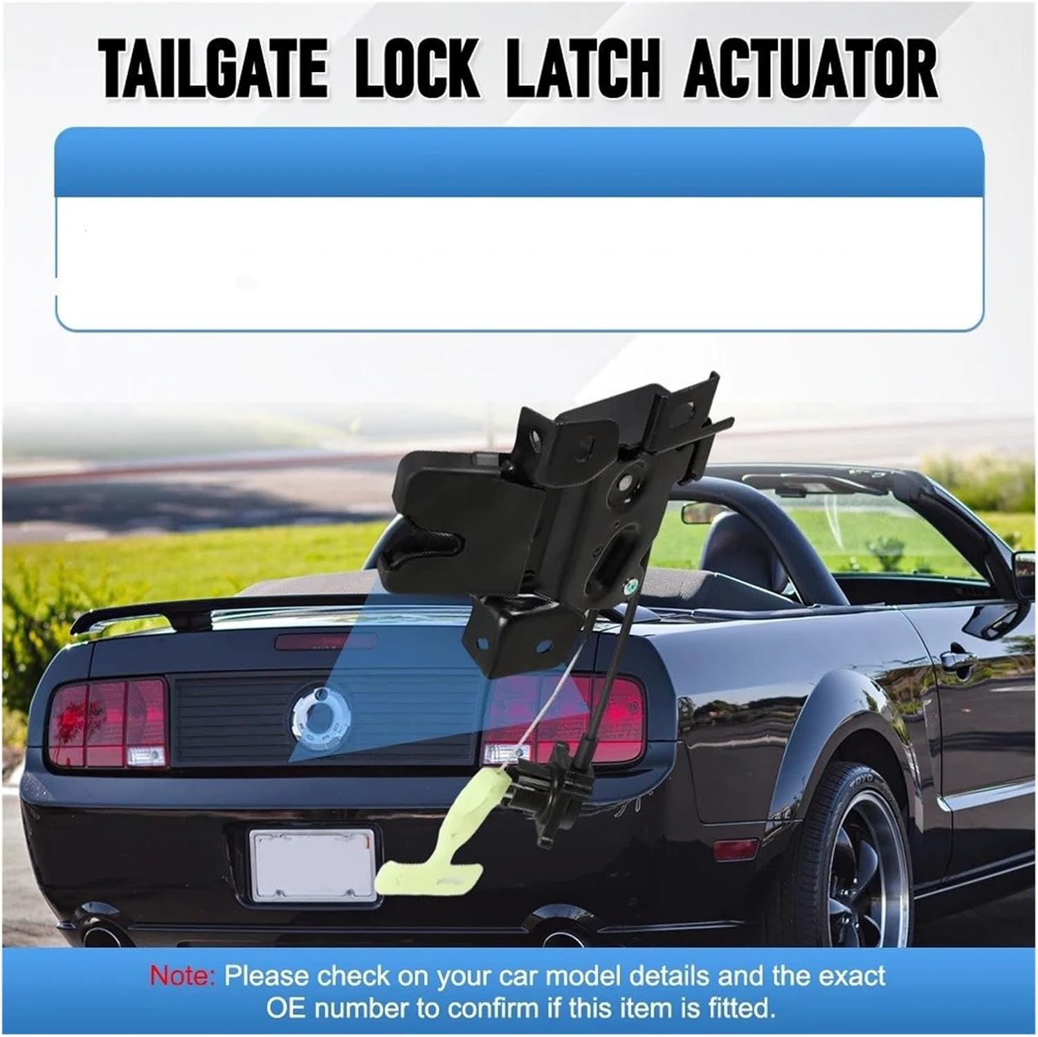Rear Tailgate Lock Actuator 3pins Car Rear Tailgate Trunk Latch Actuator Lock for Mustang 2005-2007 6R3Z6343200B 1R8Z5446318AA