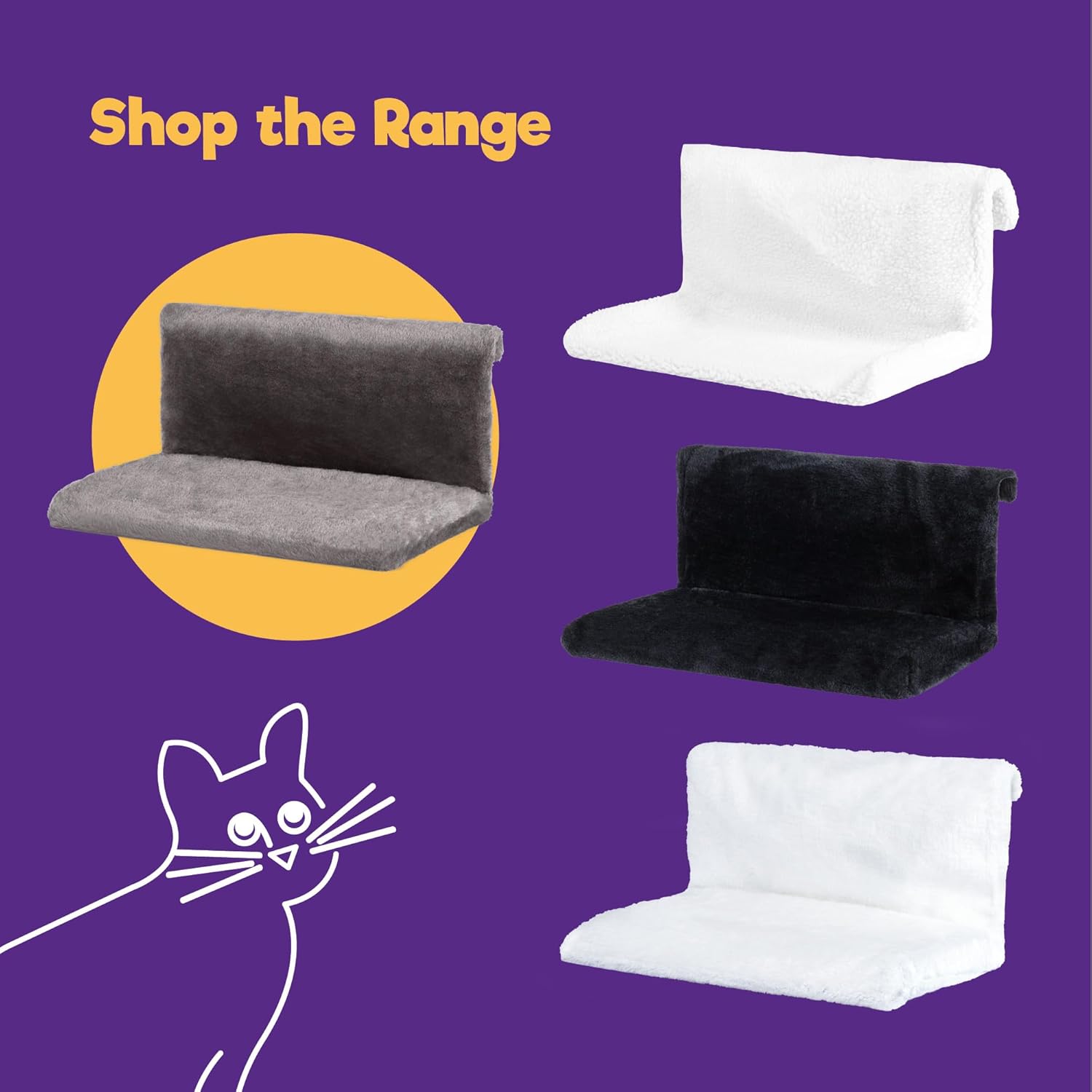 Grey Cat Radiator Bed by Petlicity