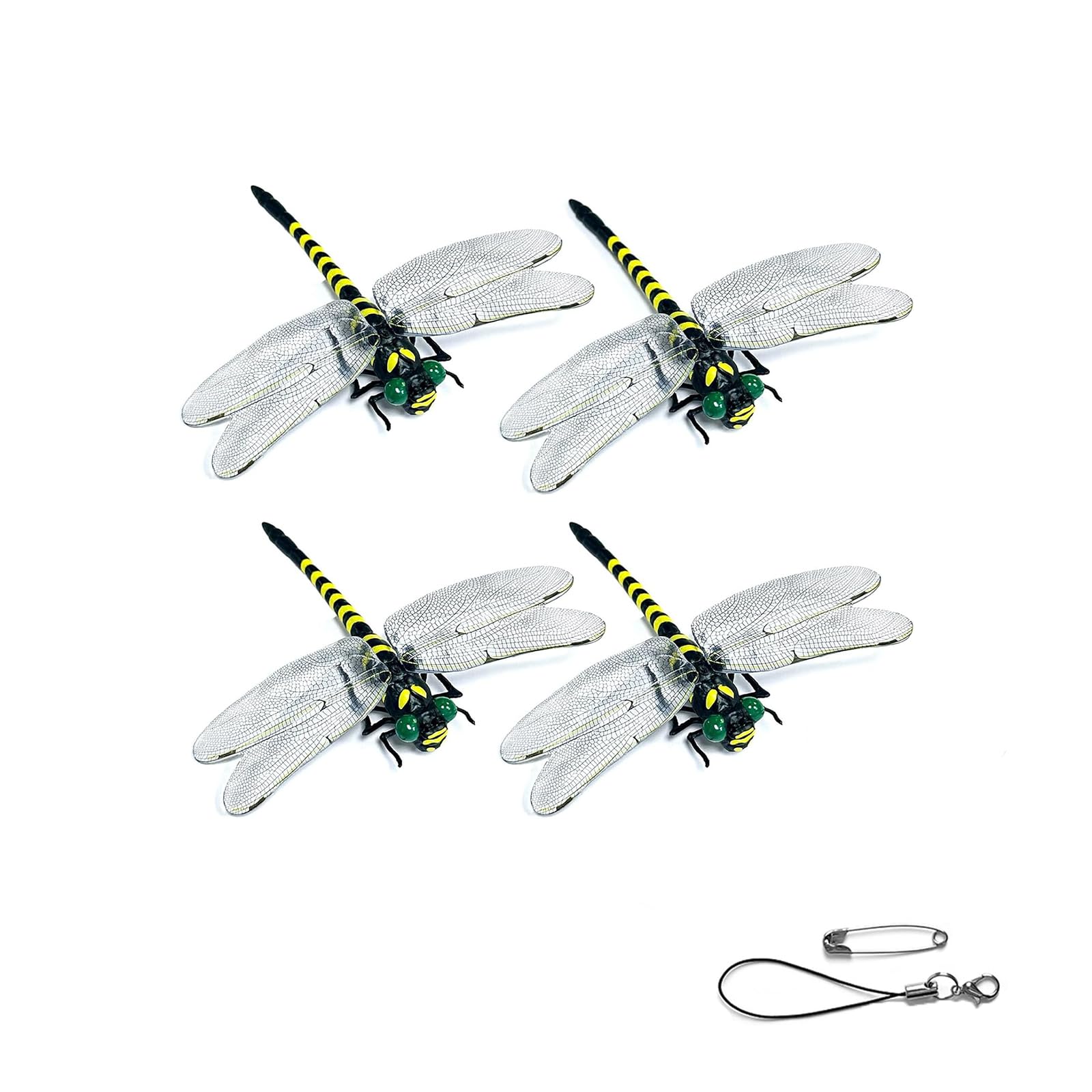 Pince libellule artificielle 3D lot de 4 pour faire fuir les taons au jardin et autour du spa