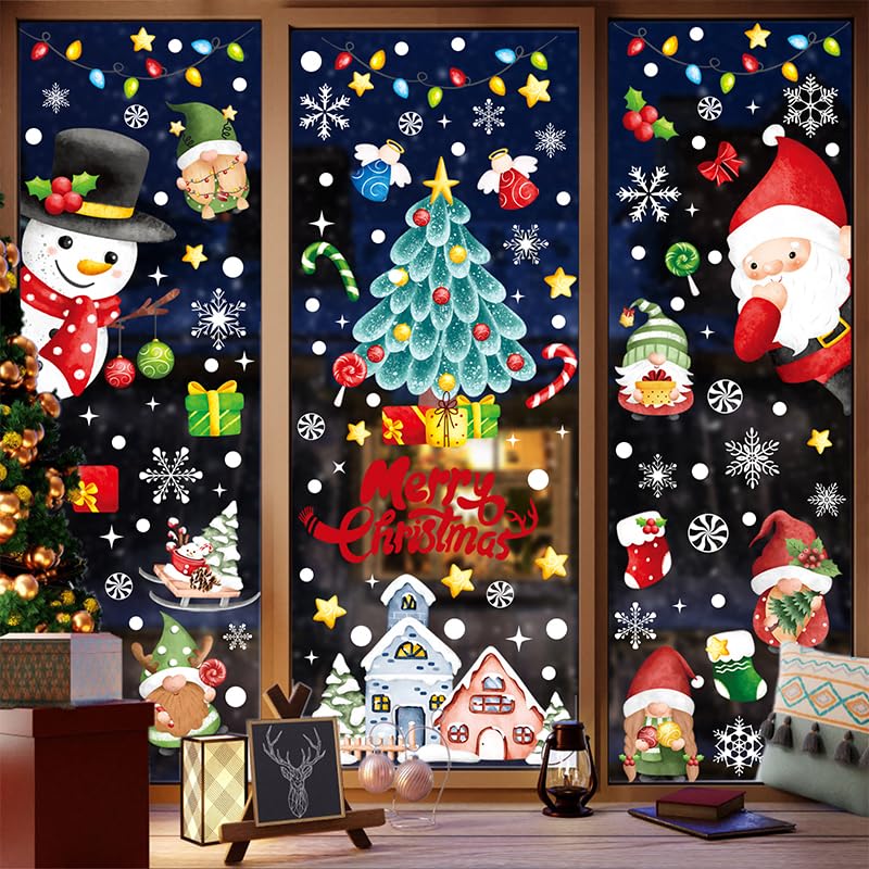 Aowdiaochristmasdecorations210pcschristmaswindowclingsforglassdoublesidereusablecutewinterholidaywindowstickersdecalskidshomedecor  Urban Country Home Decor Aowdiao christmas decorations 210 pcs christmas window clings for glass double side reusable cute winter holiday window stickers decals kids home decor  urban country home decor