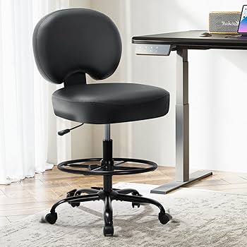 Amazon.com: COLAMY Leather Drafting Chair - Tall Office