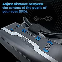 Vista 5 de Kiiroo VR Headset for Phone - Optimized for VR Content - for iPhone, Android & Windows - Fits 5.5"-7.2" Devices - Glasses-Friendly - 40mm HD Resin