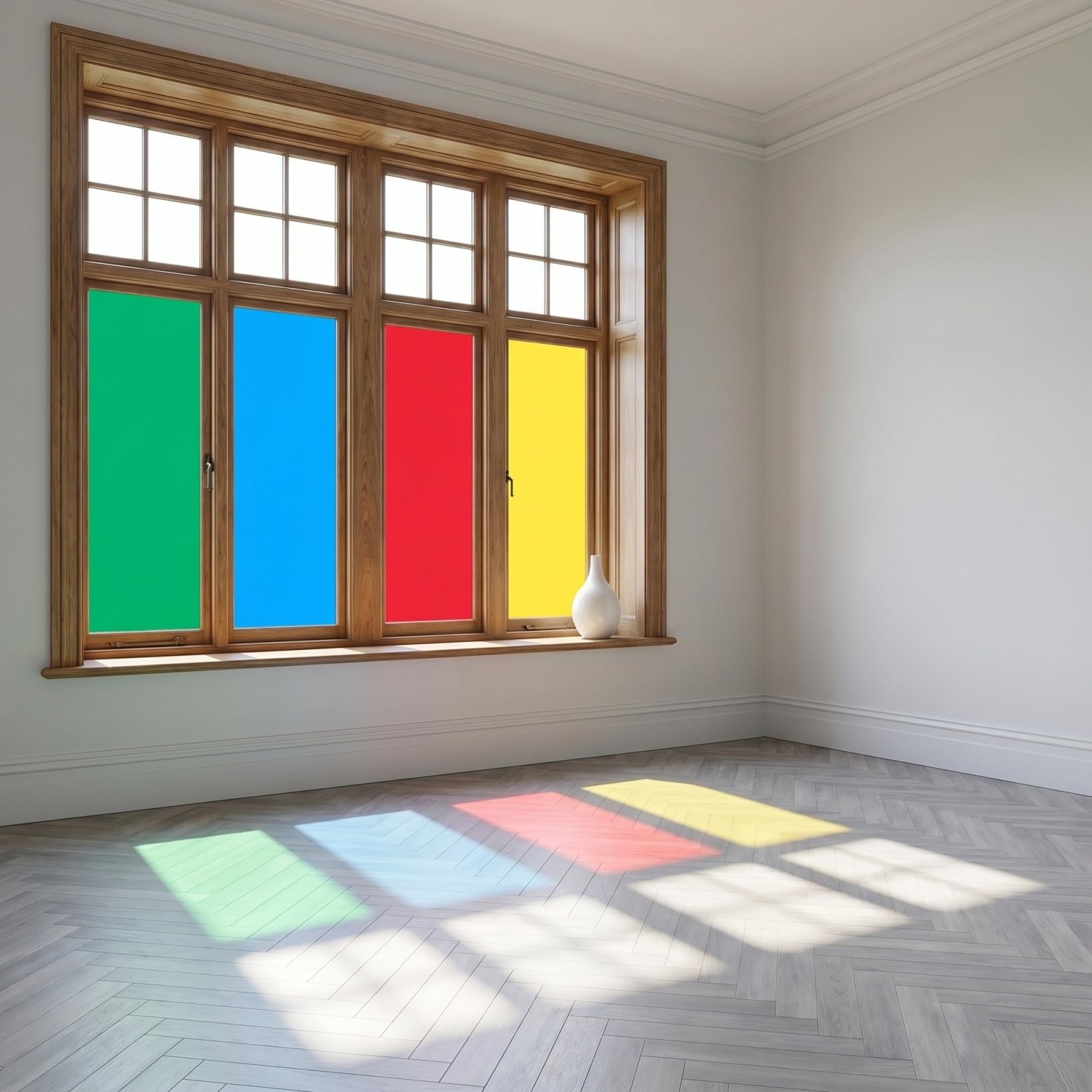 4 rotoli di pellicola colorata per finestre per illuminazione fotografica, 30 cm di larghezza, set di adesivi per vetro colorato con giallo, rosso, verde, blu, 1 metro ciascuno, pellicola