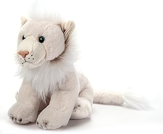 The Petting Zoo White Lion Stuffed Animal Plushie, Gifts for Kids, Wild Onez Wildlife Animals, Lion Plush Toy, 12 inches