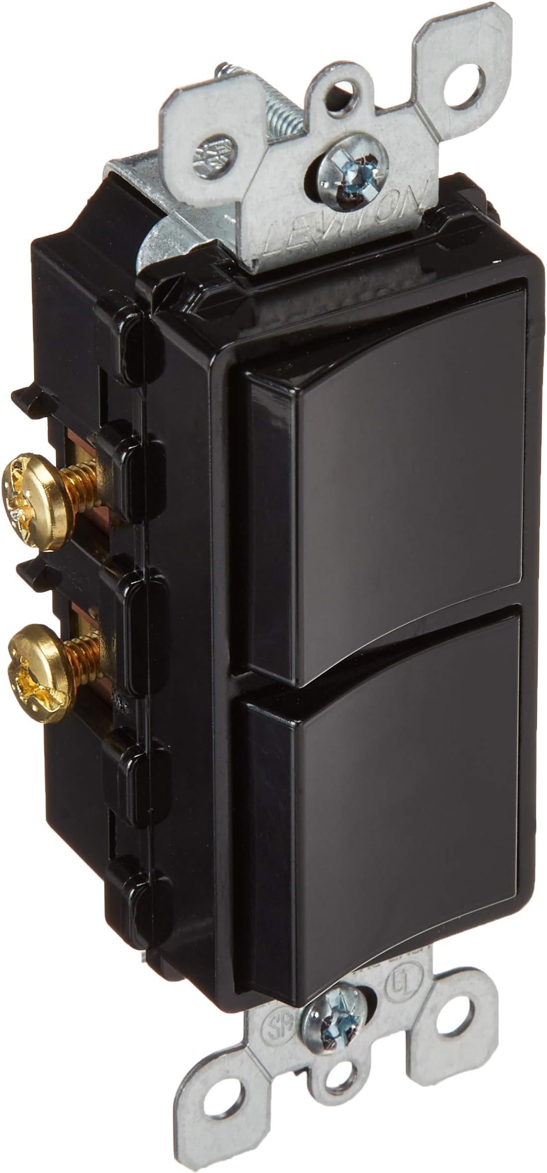 15 Amp, 120/277 Volt, Decora Single-Pole, AC Combination Switch, Commercial Grade, Grounding, 5634-E, Black